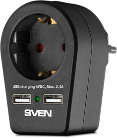 Сетевой фильтр Sven SF-S1U черный SF-S1U черный