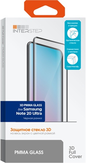 Защитное стекло InterStep для Note 20 Ultra, черная рамка (IS-TG-SAMNT20UL-PM03B0-MEGD00) для Note 20 Ultra, черная рамка (IS-TG-SAMNT20UL-PM03B0-MEGD00)