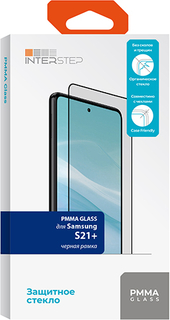 Защитное стекло InterStep для Samsung S21+, черная рамка (IS-TG-SAM0S21PL-PM02B0-MEGD00) для Samsung S21+, черная рамка (IS-TG-SAM0S21PL-PM02B0-MEGD00)