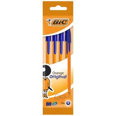Набор ручек BIC Orange Original, 4 шт, синие (8308521) Orange Original, 4 шт, синие (8308521)