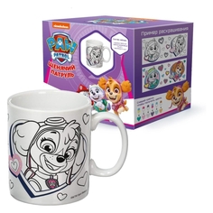 Кружка ND Play "Щенячий патруль: Эверест и Скай", 325 мл, керамика, в наборе с красками и кисточкой (301331) "Щенячий патруль: Эверест и Скай", 325 мл, керамика, в наборе с красками и кисточкой (301331)