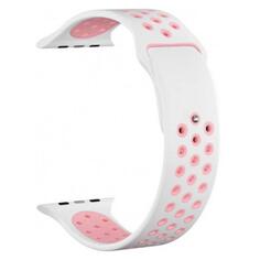 Ремешок BandRate Smart для Apple Watch 42/44 мм, белый/розовый (RAPBRS004WP-42-44MM) для Apple Watch 42/44 мм, белый/розовый (RAPBRS004WP-42-44MM)