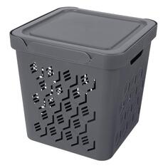 Ящик для хранения Econova Deluxe, 286х286х286 мм, 18 л, серый (32427-01) Deluxe, 286х286х286 мм, 18 л, серый (32427-01)