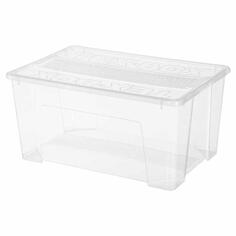 Ящик для хранения Econova Tex-Box, 570х380х272 мм, 48 л, прозрачный (42073-01) Tex-Box, 570х380х272 мм, 48 л, прозрачный (42073-01)