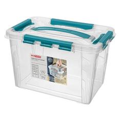 Ящик для хранения Econova Grand Box, с замками и ручкой, 290х190х180 мм, 6,65 л, голубой (32002-01) Grand Box, с замками и ручкой, 290х190х180 мм, 6,65 л, голубой (32002-01)