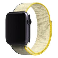 Ремешок Red Line нейлоновый для Apple Watch 42-44mm S3/S4/S5 SE/S6/S7/S8, морская соль с желтым/синим краем (УТ000036309) нейлоновый для Apple Watch 42-44mm S3/S4/S5 SE/S6/S7/S8, морская соль с желтым/синим краем (УТ000036309)