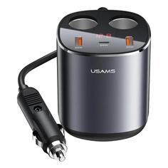 Автомобильное зарядное устройство Usams 245W, 2A + C, цифровой дисплей, серое (US-CC151) 245W, 2A + C, цифровой дисплей, серое (US-CC151)
