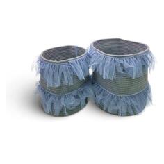 Набор корзин для хранения HOMIUM серый, 2 шт (set2storage01grey) серый, 2 шт (set2storage01grey)