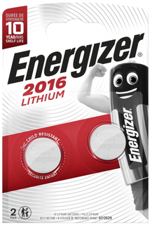 Батарейки Energizer Ultimate Lithium CR2016 BP2, 2 шт Ultimate Lithium CR2016 BP2, 2 шт