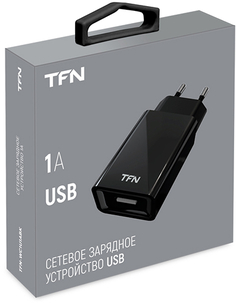 Сетевое зарядное устройство TFN USB 1A Black (TFN-WC1U1ABK) USB 1A Black (TFN-WC1U1ABK)