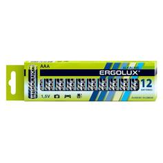 Батарейки Ergolux Alkaline LR03 (AAA), 1,5В, 12 шт (BP-12) Alkaline LR03 (AAA), 1,5В, 12 шт (BP-12)