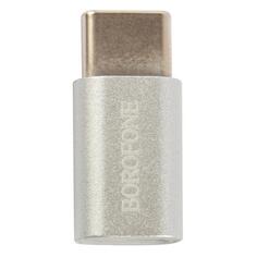 Адаптер-переходник Borofone BV4 microUSB/USB Type-C Silver (90335) BV4 microUSB/USB Type-C Silver (90335)