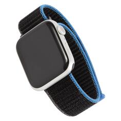 Ремешок Mobility нейлоновый для Apple Watch 42-44mm S3/S4/S5 SE/S6/S7/S8, уголь с синим/серым краем (УТ000027928) нейлоновый для Apple Watch 42-44mm S3/S4/S5 SE/S6/S7/S8, уголь с синим/серым краем (УТ000027928)