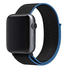 Ремешок Red Line нейлоновый для Apple Watch 38-40mm S3/S4/S5 SE/S6/S7/S8, уголь с синим/серым краем (УТ000036313) нейлоновый для Apple Watch 38-40mm S3/S4/S5 SE/S6/S7/S8, уголь с синим/серым краем (УТ000036313)