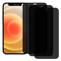 Комплект защитных стекол с рамкой 3D Perfeo с эффектом "Антишпион" для Apple iPhone 12/12 Pro, черный, 3 шт (PF_D0301) с эффектом "Антишпион" для Apple iPhone 12/12 Pro, черный, 3 шт (PF_D0301)