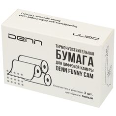 Термочувствительная бумага для фотокамер Denn Funny Cam, белая, 3 шт (TPP031) Funny Cam, белая, 3 шт (TPP031)