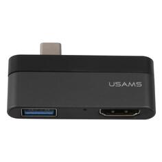 Адаптер Usams US-SJ462 USB Type-C mini HUB, серый (SJ462HUB01) US-SJ462 USB Type-C mini HUB, серый (SJ462HUB01)