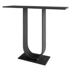 Консольный стол GENGLASS Arfeo 100, 1000х350х800 мм, черное подстолье с черной столешницей (GGK-02-2-2-100) Arfeo 100, 1000х350х800 мм, черное подстолье с черной столешницей (GGK-02-2-2-100)