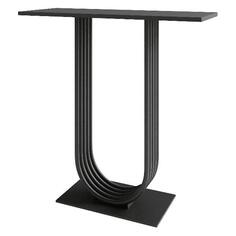 Консольный стол GENGLASS Arfeo 80, 800х350х800 мм, черное подстолье с черной столешницей (GGK-02-2-2-80) Arfeo 80, 800х350х800 мм, черное подстолье с черной столешницей (GGK-02-2-2-80)