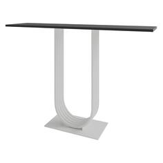 Консольный стол GENGLASS Arfeo 120, 1200х350х800 мм, белое подстолье с черной столешницей (GGK-02-3-2-120) Arfeo 120, 1200х350х800 мм, белое подстолье с черной столешницей (GGK-02-3-2-120)