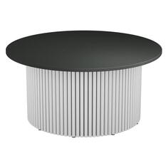 Журнальный столик GENGLASS Trubis Wood M, с трубчатым подстольем, 80х80х40 см, белый/чёрный (GGT-03-3-2-M-80) Trubis Wood M, с трубчатым подстольем, 80х80х40 см, белый/чёрный (GGT-03-3-2-M-80)