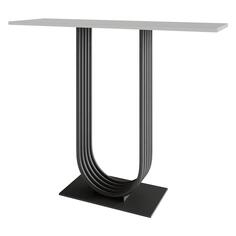 Консольный стол GENGLASS Arfeo 100, 1000х350х800 мм, черное подстолье с белой столешницей (GGK-02-2-3-100) Arfeo 100, 1000х350х800 мм, черное подстолье с белой столешницей (GGK-02-2-3-100)
