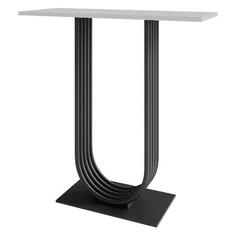 Консольный стол GENGLASS Arfeo 80, 800х350х800 мм, черное подстолье с белой столешницей (GGK-02-2-3-80) Arfeo 80, 800х350х800 мм, черное подстолье с белой столешницей (GGK-02-2-3-80)