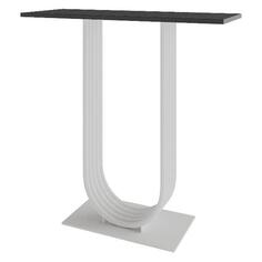 Консольный стол GENGLASS Arfeo 80, 800х350х800 мм, белое подстолье с черной столешницей (GGK-02-3-2-80) Arfeo 80, 800х350х800 мм, белое подстолье с черной столешницей (GGK-02-3-2-80)