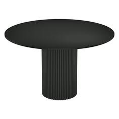 Обеденный стол GENGLASS Trubis Wood L, с трубчатым подстольем, 120х120х75 см, чёрный (GGT-03-2-2-L-120) Trubis Wood L, с трубчатым подстольем, 120х120х75 см, чёрный (GGT-03-2-2-L-120)