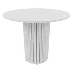 Обеденный стол GENGLASS Trubis Wood L, с трубчатым подстольем, 90х90х75 cм, белый (GGT-03-3-3-L-90) Trubis Wood L, с трубчатым подстольем, 90х90х75 cм, белый (GGT-03-3-3-L-90)