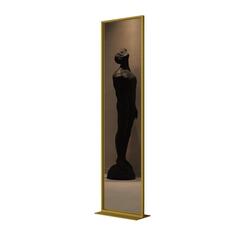 Зеркало GENGLASS Zeliso-2, двухстороннее, 185х45х25 см, рама 15х30 мм, золотистая (GGM-23-1-2) Zeliso-2, двухстороннее, 185х45х25 см, рама 15х30 мм, золотистая (GGM-23-1-2)