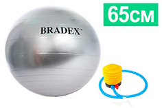 Мяч для фитнеса Bradex SF 0379 "Антивзрыв", 65 см, с насосом SF 0379 "Антивзрыв", 65 см, с насосом