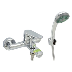 Смеситель ванны и душа ELEANTI Agate, с металлическим шлангом, хром (0402.837) Agate, с металлическим шлангом, хром (0402.837)