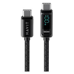 Кабель Havit USB Type-C, 5A, 2 м, черный (CB6247) USB Type-C, 5A, 2 м, черный (CB6247)