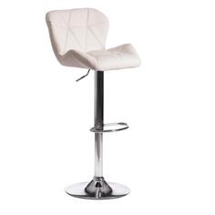 Стул барный Tetchair Biaggio KY717, металл/экокожа, 44х50х83-103 см, белый/хром (19767) Biaggio KY717, металл/экокожа, 44х50х83-103 см, белый/хром (19767)