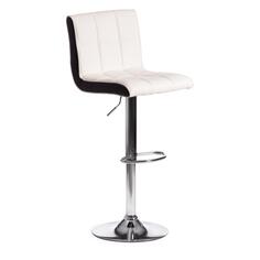 Стул барный Tetchair Barber, металл/экокожа, 43х50х92-103 см, хром/белый/черный (KY711D) Barber, металл/экокожа, 43х50х92-103 см, хром/белый/черный (KY711D)