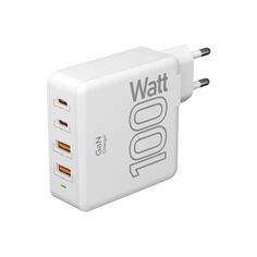 Сетевое зарядное устройство LYAMBDA SLT-100, 100 Вт, GaN 2xUSB-C PD 100W + 2xUSB-A QC 30W SLT-100, 100 Вт, GaN 2xUSB-C PD 100W + 2xUSB-A QC 30W