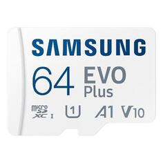Карта памяти Samsung Evo Plus microSDXC 64GB UHS-1 U1 A1 V10, с адаптером (MB-MC64SA) Evo Plus microSDXC 64GB UHS-1 U1 A1 V10, с адаптером (MB-MC64SA)