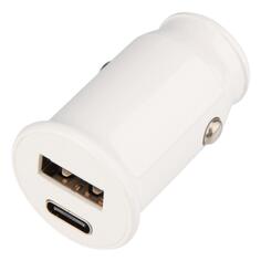 Автомобильное зарядное устройство Rexant USB-A+USB-C, 2,4 A, белое (18-2229) USB-A+USB-C, 2,4 A, белое (18-2229)