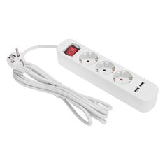 Удлинитель Rexant Standard, 3 гнезда, с заземлением, выключателем, 2хUSB, 3500 Вт, 3 м (13-4016) Standard, 3 гнезда, с заземлением, выключателем, 2хUSB, 3500 Вт, 3 м (13-4016)