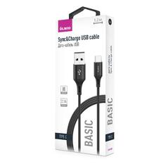 Кабель Olmio Basic, USB 2.0/Type-C, 1,2m, 2,1A Black (41638) Basic, USB 2.0/Type-C, 1,2m, 2,1A Black (41638)