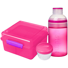 Контейнер и бутылка для воды Sistema Lunch Pack, 2 л Red (41580) Lunch Pack, 2 л Red (41580)