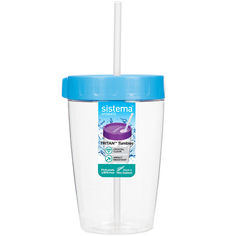 Стакан с трубочкой Sistema Hydrate, 525 мл Blue (760) Hydrate, 525 мл Blue (760)