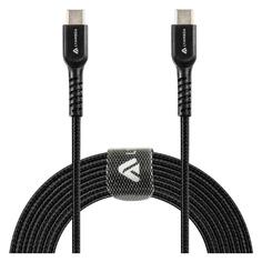 Кабель LYAMBDA USB Type-C(m)/Type-C(m), 3A, 2,5 м, чёрный (LCC25-BK) USB Type-C(m)/Type-C(m), 3A, 2,5 м, чёрный (LCC25-BK)