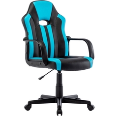 Игровое кресло Brabix Stripe GM-202, черное/голубое (532509) Stripe GM-202, черное/голубое (532509)