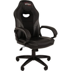 Игровое кресло Brabix Accent GM-161, экокожа, черное/серое (7083504) Accent GM-161, экокожа, черное/серое (7083504)