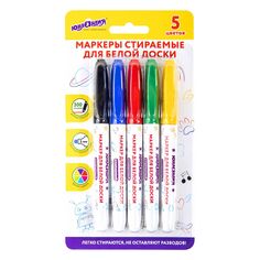 Маркеры стираемые для белой доски Юнландия Colorway, 5 цветов (152099) Colorway, 5 цветов (152099)