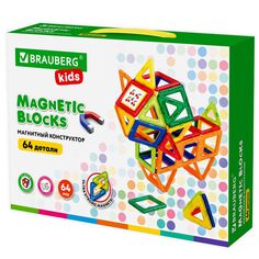 Магнитный конструктор Brauberg Big Magnetic Blocks, с колесной базой, 64 детали (663847) Big Magnetic Blocks, с колесной базой, 64 детали (663847)