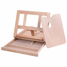 Мольберт Brauberg с выдвижным ящиком, бук, высота холста до 30 см, 34,5x26x27 см (192247) с выдвижным ящиком, бук, высота холста до 30 см, 34,5x26x27 см (192247)