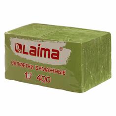 Салфетки бумажные Laima Big Pack, 100% целлюлоза, 24х24 см, зелёные, 400 шт (114728) Big Pack, 100% целлюлоза, 24х24 см, зелёные, 400 шт (114728)